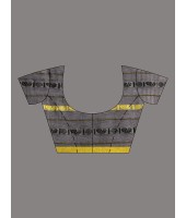  Traditional Bengali Begampuri Handloom Cotton Saree With Blouse Piece(Gray Yellow)