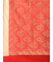 Tant Cotton Saree with Blouse Piece (Off-White and Red) - Durga Puja Collection