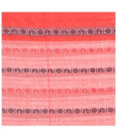 dB DESH BIDESH Women`s Traditional Bengali Begampuri Pure Handloom Cotton Saree With Blouse Piece (Blue Red)