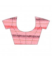 dB DESH BIDESH Women`s Traditional Bengali Begampuri Pure Handloom Cotton Saree With Blouse Piece (Grey Red)