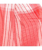 dB DESH BIDESH Women`s Traditional Bengali Begampuri Pure Handloom Cotton Saree With Blouse Piece (White Red)