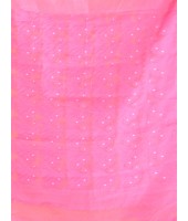  Resham Dhakai Jamdani Cotton Handloom Saree Hajar Buti Design Jamdani Saree (Yellow Pink)