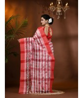 Madhabilata Print Design Pure Handloom Cotton Saree Without Blouse Piece - Durga Puja Collection