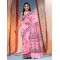 Women's Pure Cotton Saree Sahaj Path Design Handloom Saree without Blouse Piece Pink