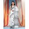 Women's Pure Cotton Saree Sahaj Path Design Handloom Saree without Blouse Piece White