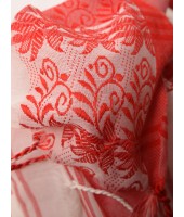 Traditional Bengal Handloom Cotton Saree Tri Phool Design With Blouse Piece(White red)