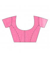 dB DESH BIDESH Women`s Traditional Bengal Handloom Tant Pure Cotton Saree Pompom Desigined With Blouse Piece (White Pink)