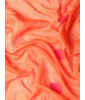 dB DESH BIDESH Women`s Pure Cotton Traditional Bengali Tant Handloom Cotton Saree Round Desigined With Blouse Piece (Yellow Pink)