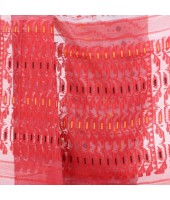 Nakshakata Dhakai Jamdani Pure Handloom Cotton Saree (White-Red) with Whole Body Design - Durga Puja Collection